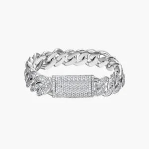 12mm Iced Out Cuban Bracelet