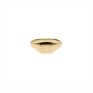 14k Little Square Signet Ring