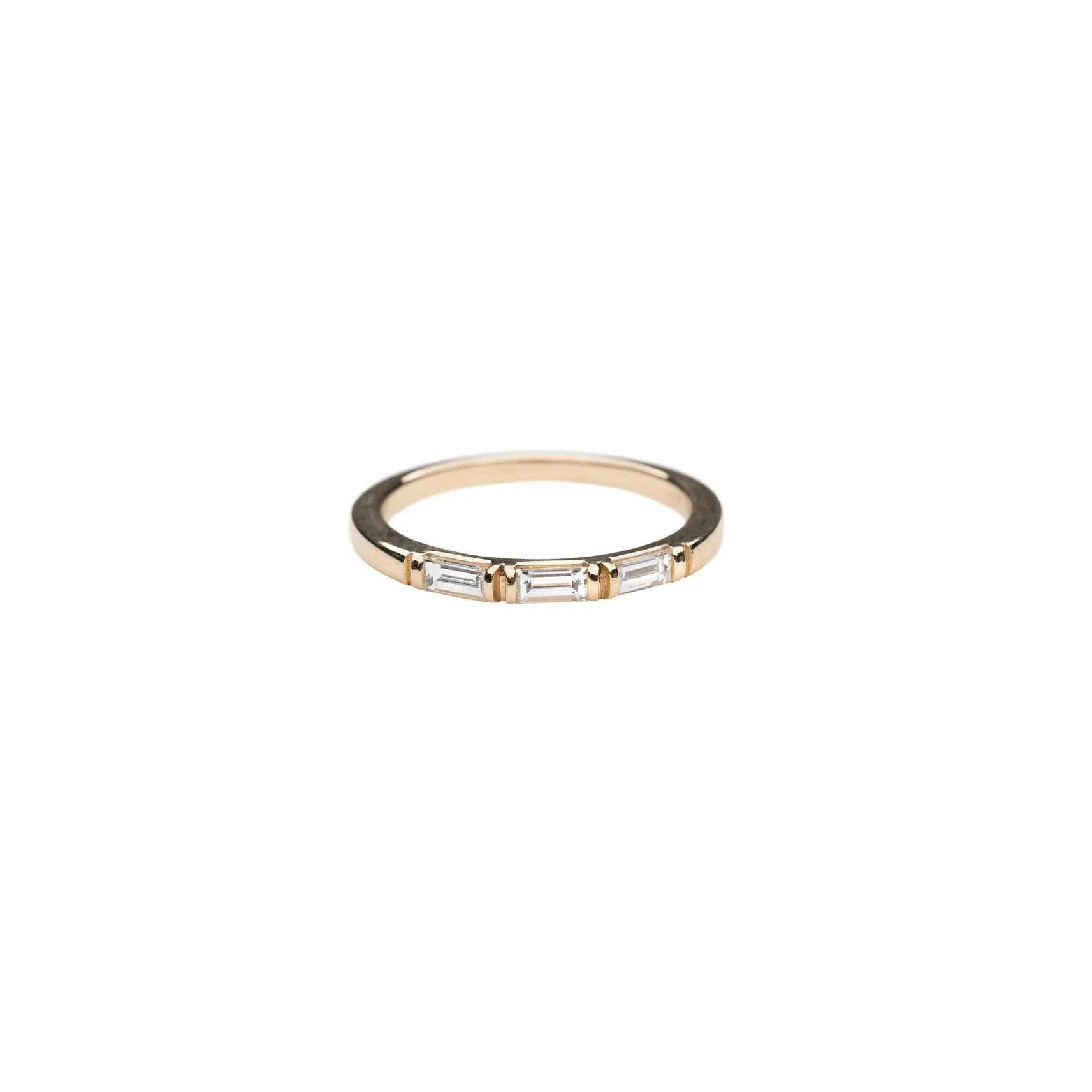 14k Triple Baguette Ring