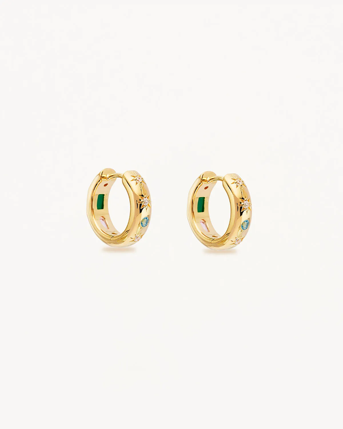 18k Gold Vermeil Connect to the Universe Hoops