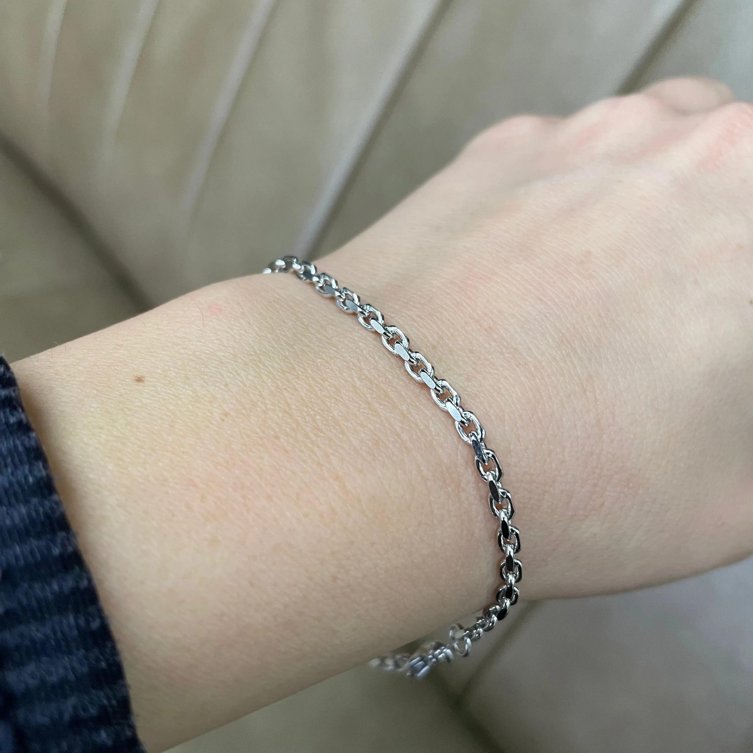 2.7MM New Power Link Bracelet (Platinum)