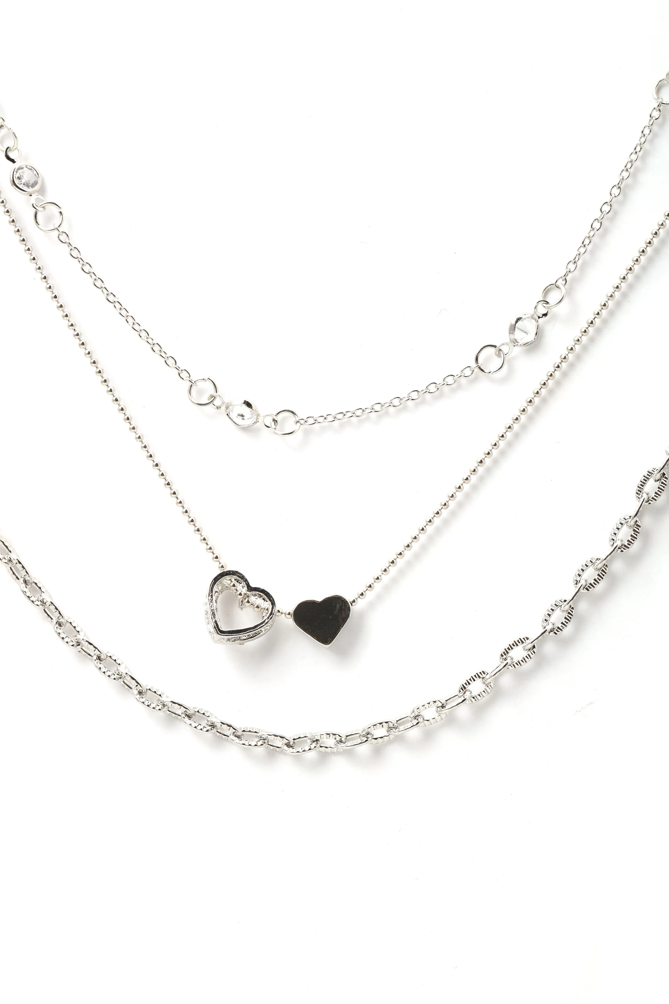 A Little Heart For Me Anklet Set - Silver