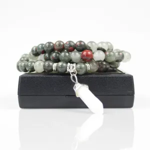 African Bloodstone Mala Prayer Beads