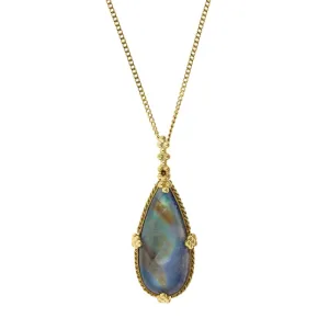 Amali 18K Yellow Gold Teardrop Moonstone Necklace