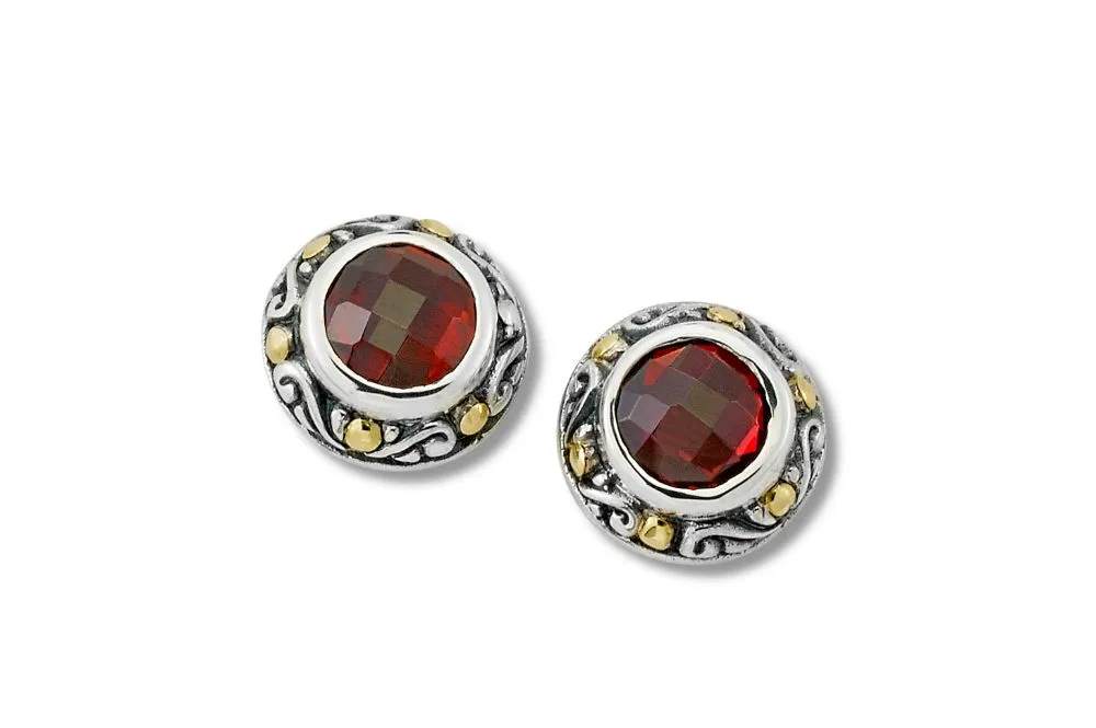 Ambang Earrings- Garnet