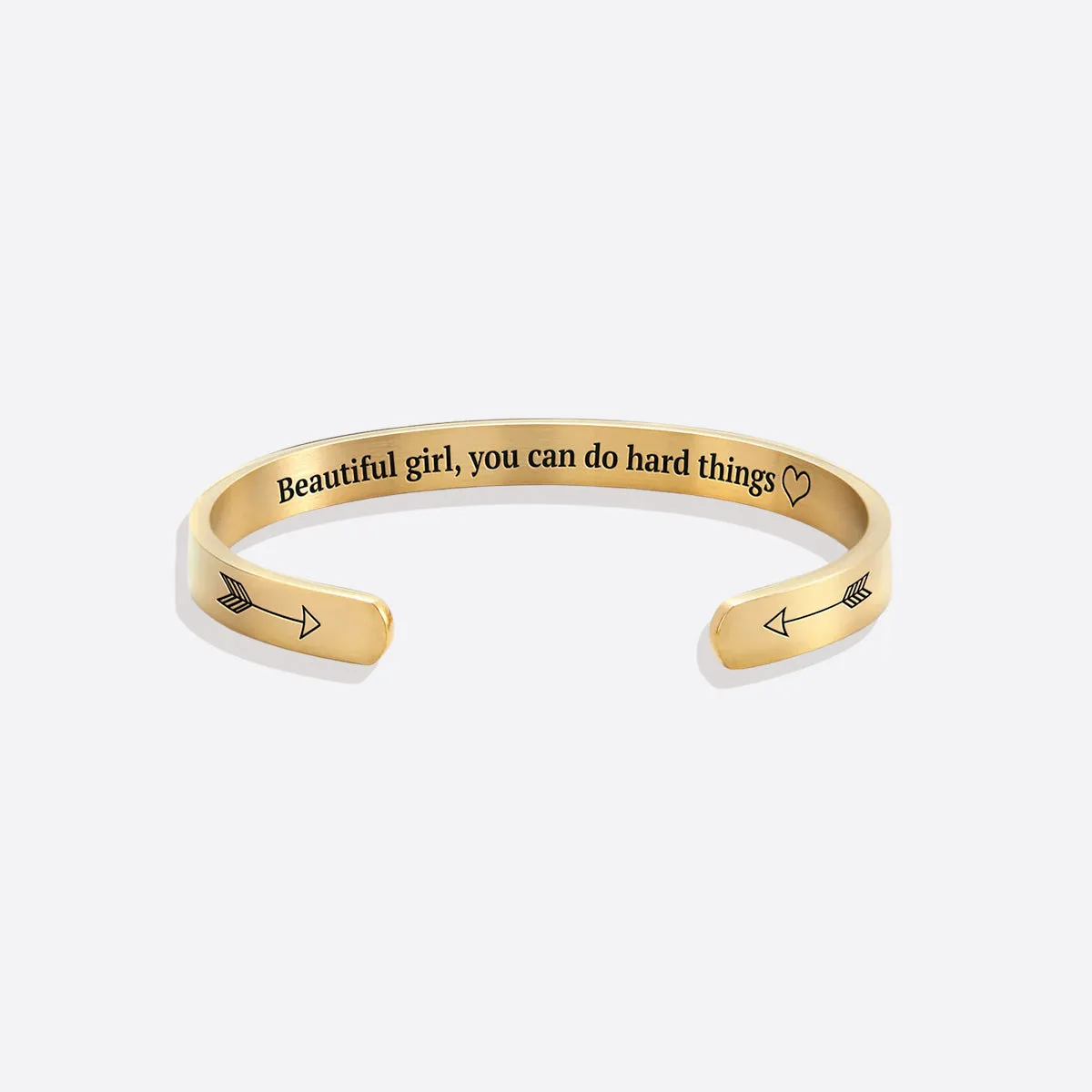 Beautiful Girl You Can Do Hard Things Personalizable Cuff Bracelet