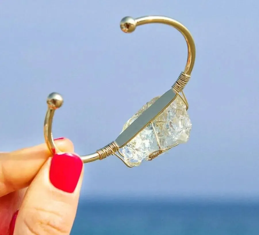 Beautiful Quartz Open Cuff Bangles