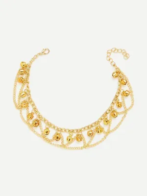 Bells Charm Layered Chain Anklet