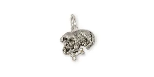 Bichon Frise Charm Jewelry Sterling Silver Handmade Dog Charm BF12-C