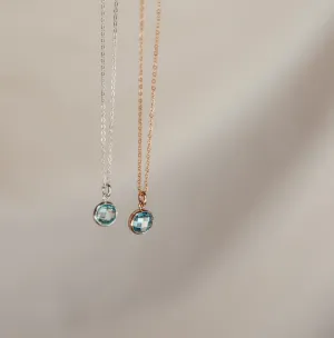 Birthstone Drop Necklace • December