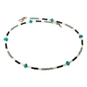 Black and Gold Arches Beaded Necklace