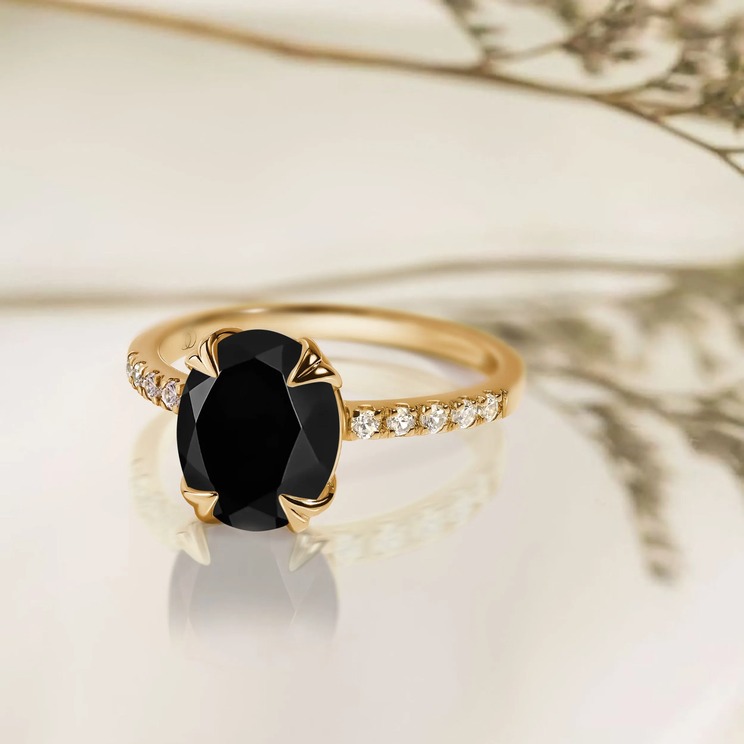 Black Obsidian Ring - Harlow