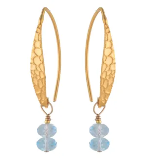 Blue Faceted Topaz Earrings by Galit