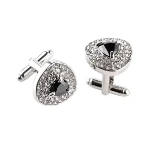 Brushed Crystal Cufflinks