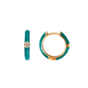 CACTUS ENAMEL MIDI HOOPS