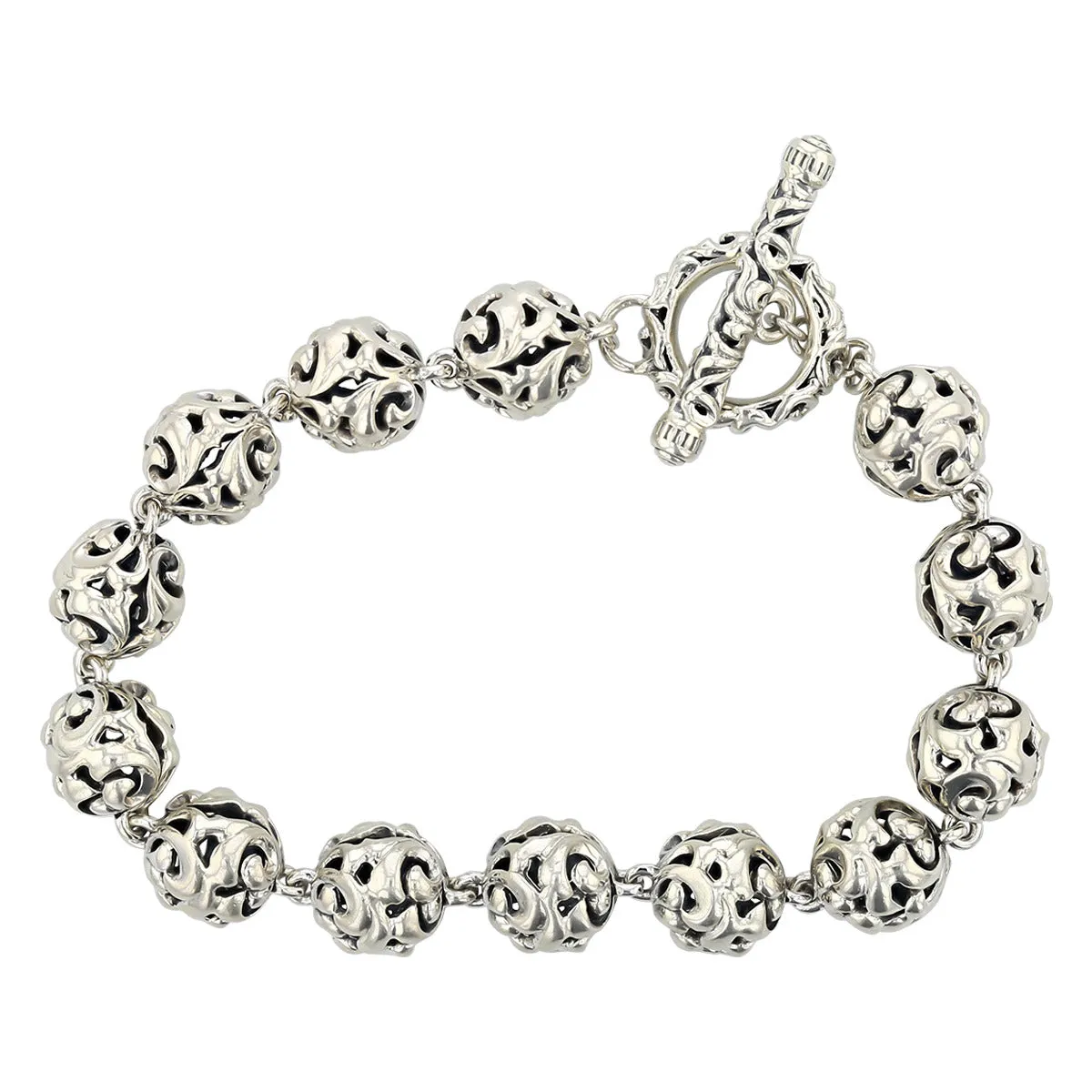 Charles Krypell Sterling Silver Ivy Bead Bracelet