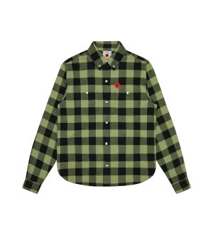 CHECK FLANNEL SHIRT - GREEN