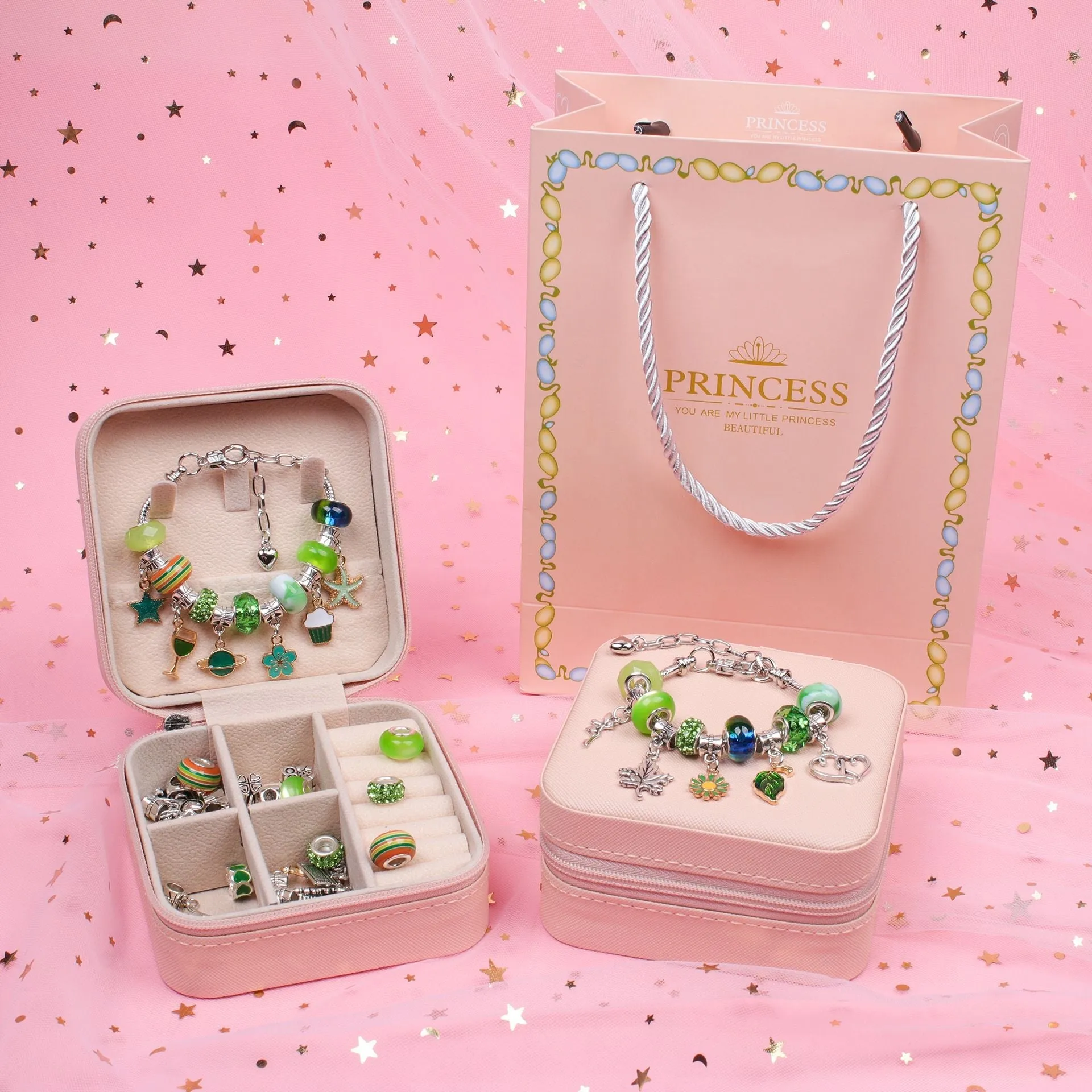 Children's Educational Handmade DIY Beaded Bracelet Set Creative Jewelry Bracelet Set Gift Box