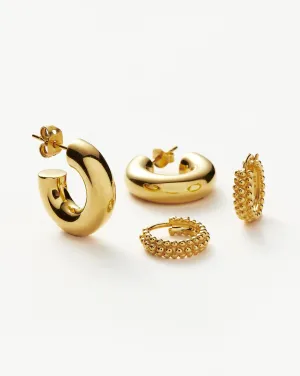 Chubby & Baya Hoop Earring Set | 18k Gold Vermeil