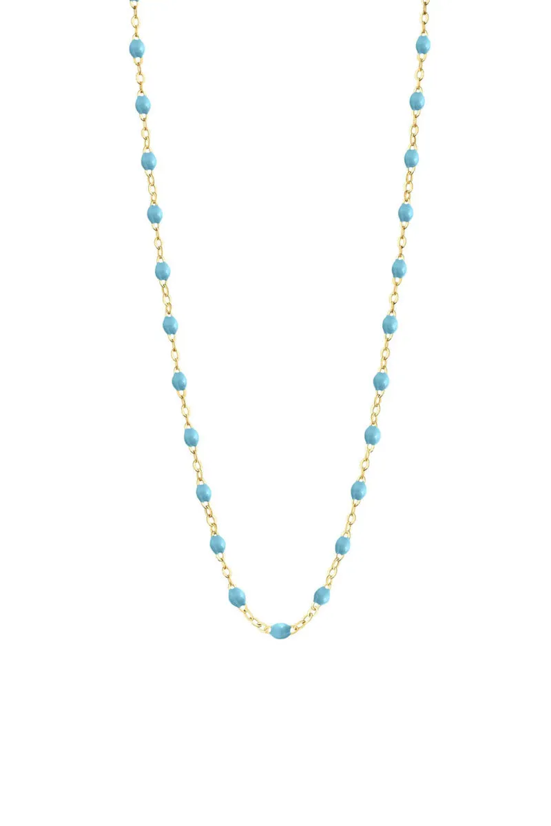 Classic Gigi Necklace - Turquoise 18k Yellow Gold