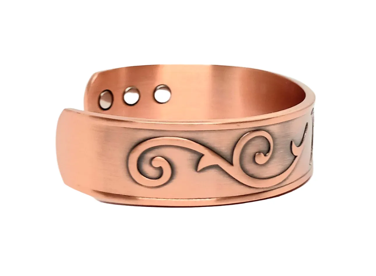 Copper Magnetic Triple Moon Adjustable Bracelet