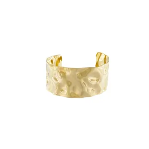 Courage Waterproof Organic Statement Cuff Bracelet 18K Gold Plating