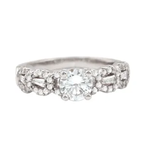 Cubic Zirconia Designer Engagement Ring