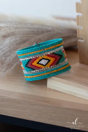 Desert Seasons Beaded Cuff Bracelet