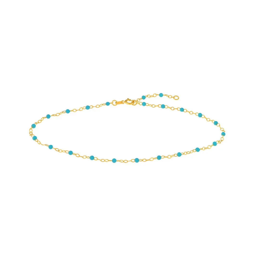 Enamel Beaded Anklet