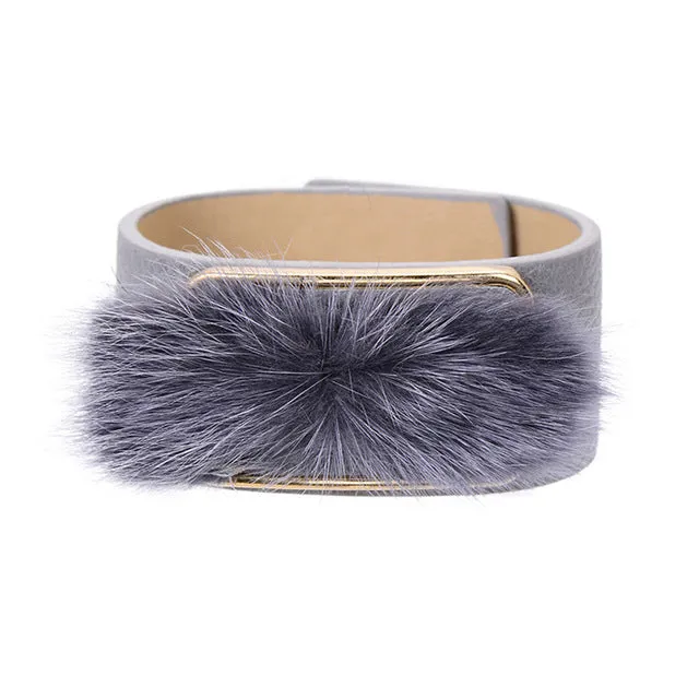 Fur Charms Cuff Bracelet