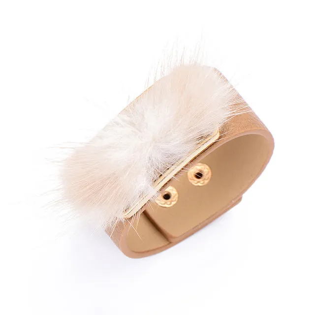 Fur Charms Cuff Bracelet