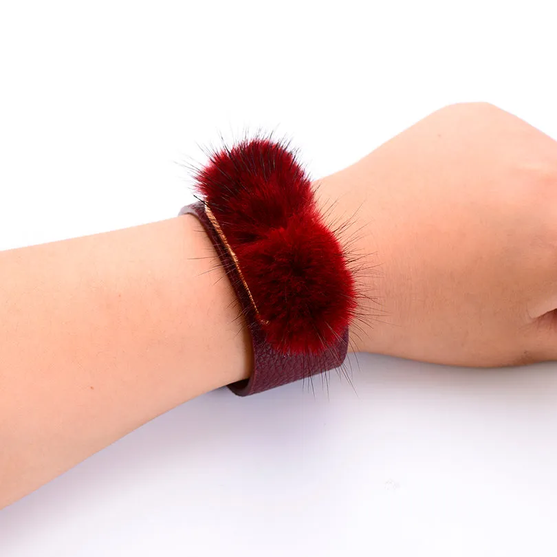 Fur Charms Cuff Bracelet