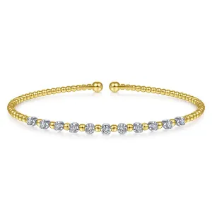 Gabriel & Co. Diamond Bujukan Bead Cuff Bracelet