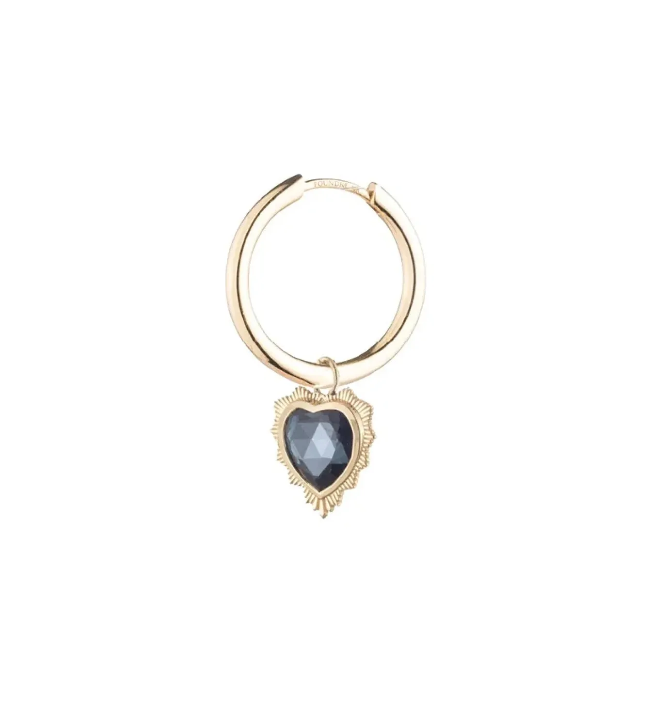 Gemstone Heart - True Love : Medium Hoop Earring