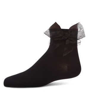 Girls' Tulle Bow Anklet Socks