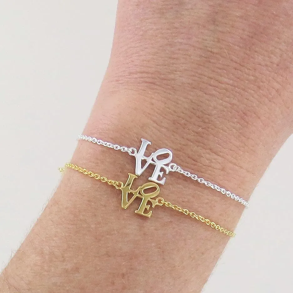 Gold Vermeil Polished Mini LOVE Bracelet