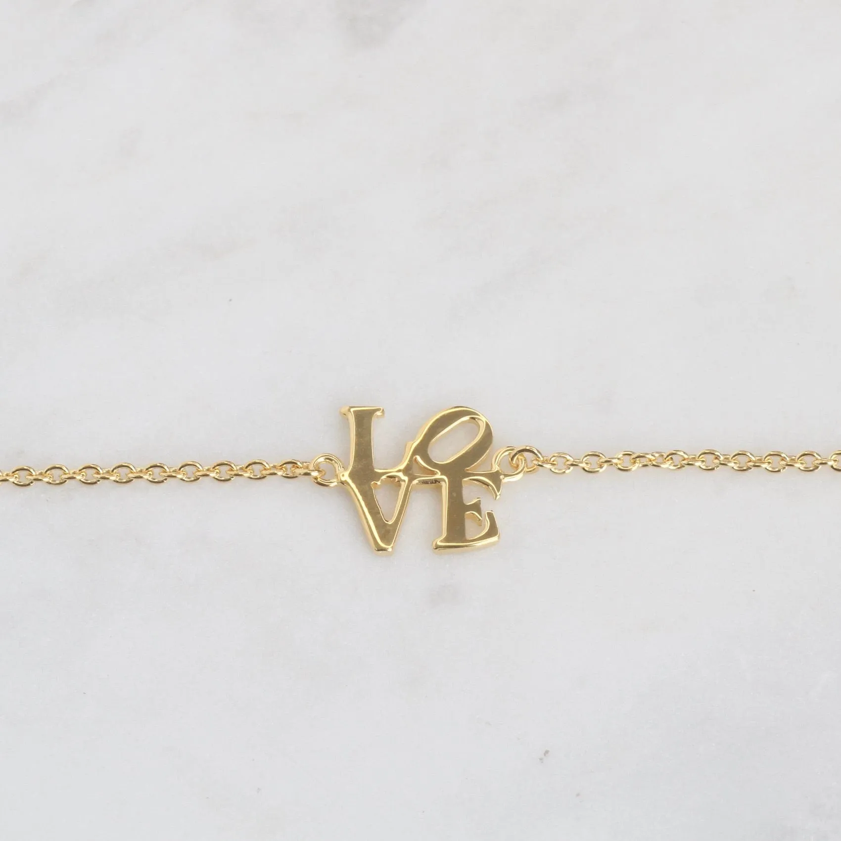 Gold Vermeil Polished Mini LOVE Bracelet