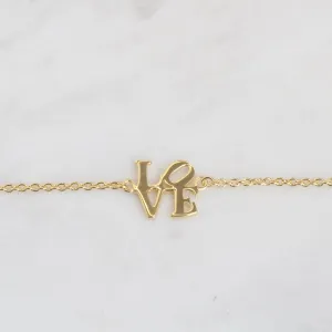 Gold Vermeil Polished Mini LOVE Bracelet