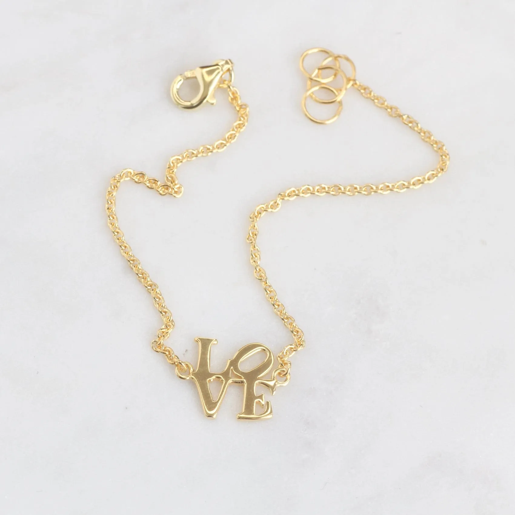 Gold Vermeil Polished Mini LOVE Bracelet