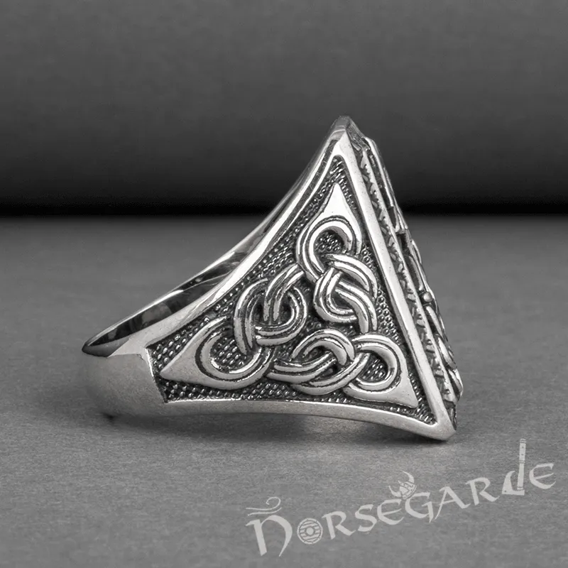 Handcrafted Fenrir Signet Ring - Sterling Silver