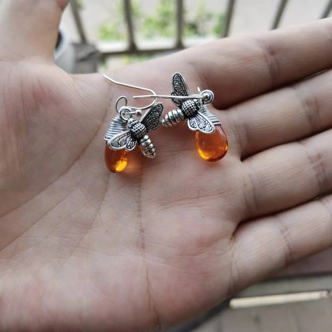 Honey Bee Dangle Earrings