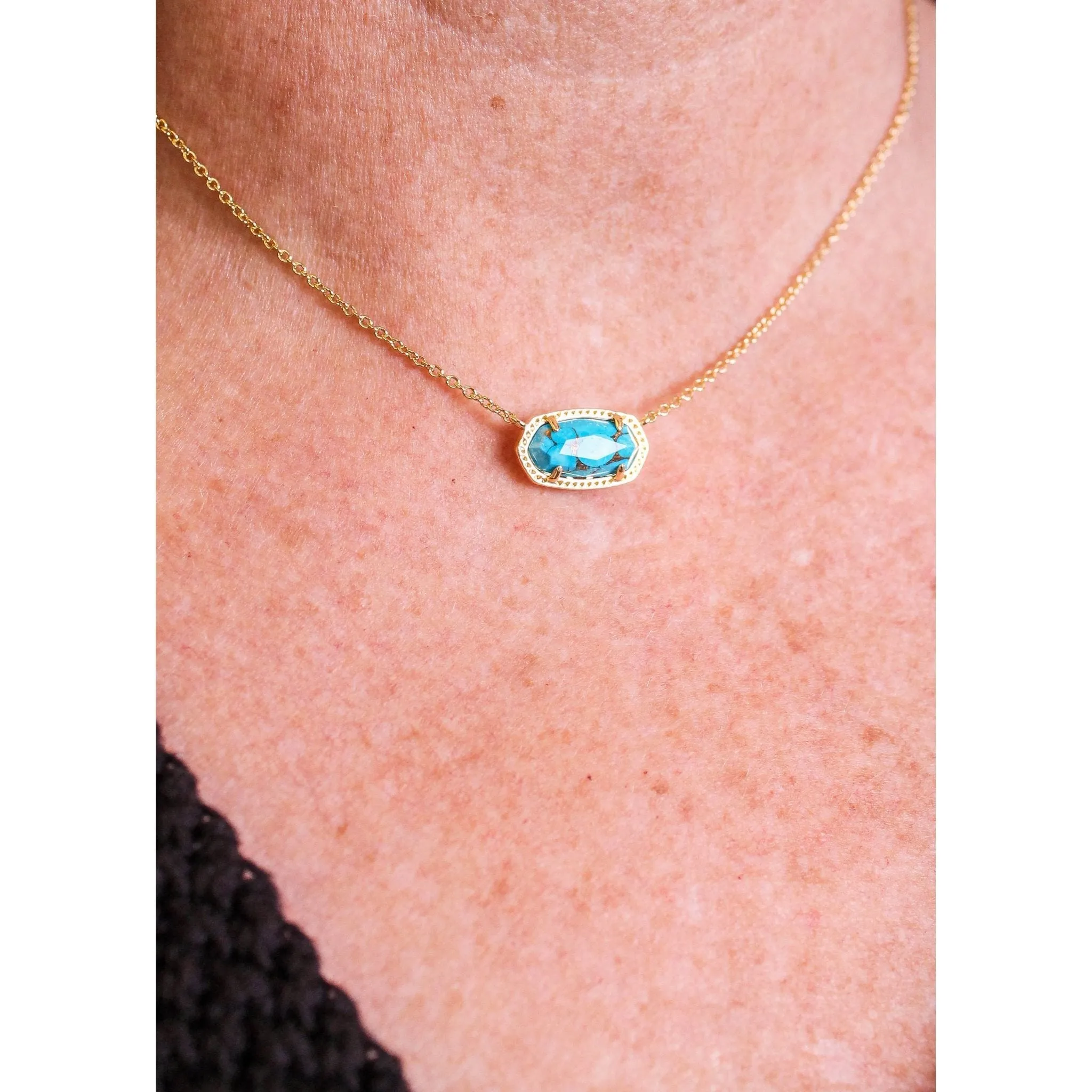 Kendra Scott Elisa Gold and Turquoise Necklace