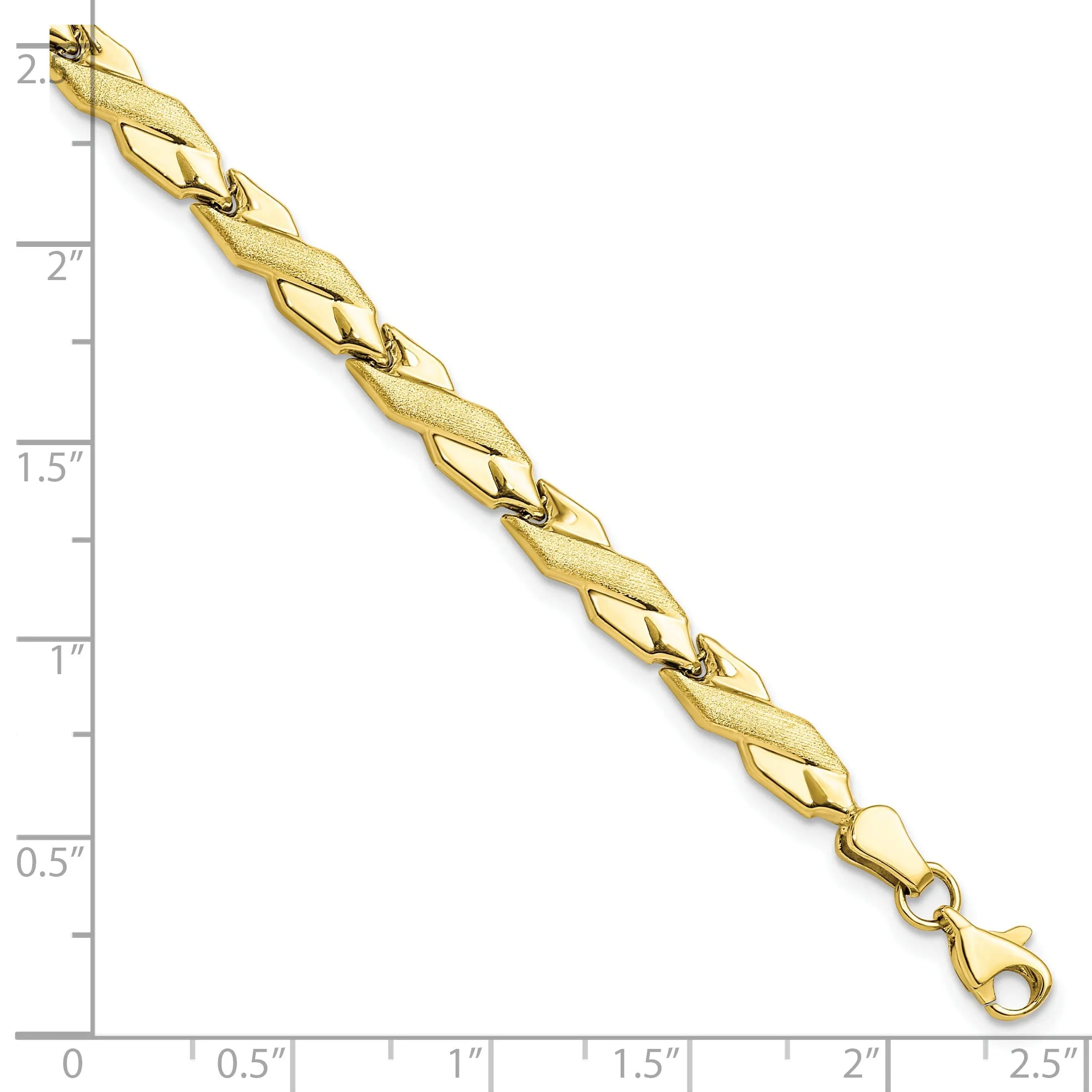 Leslie 10k Yellow Gold Polish Brushed Bracelet