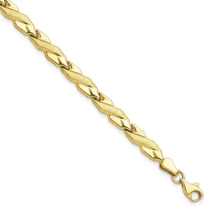 Leslie 10k Yellow Gold Polish Brushed Bracelet