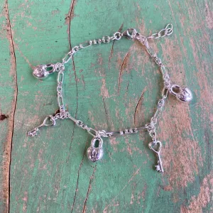 Lock & Key Charm Bracelet