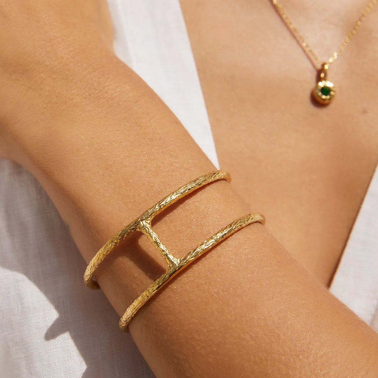 Maya Gold Cuff Bracelet