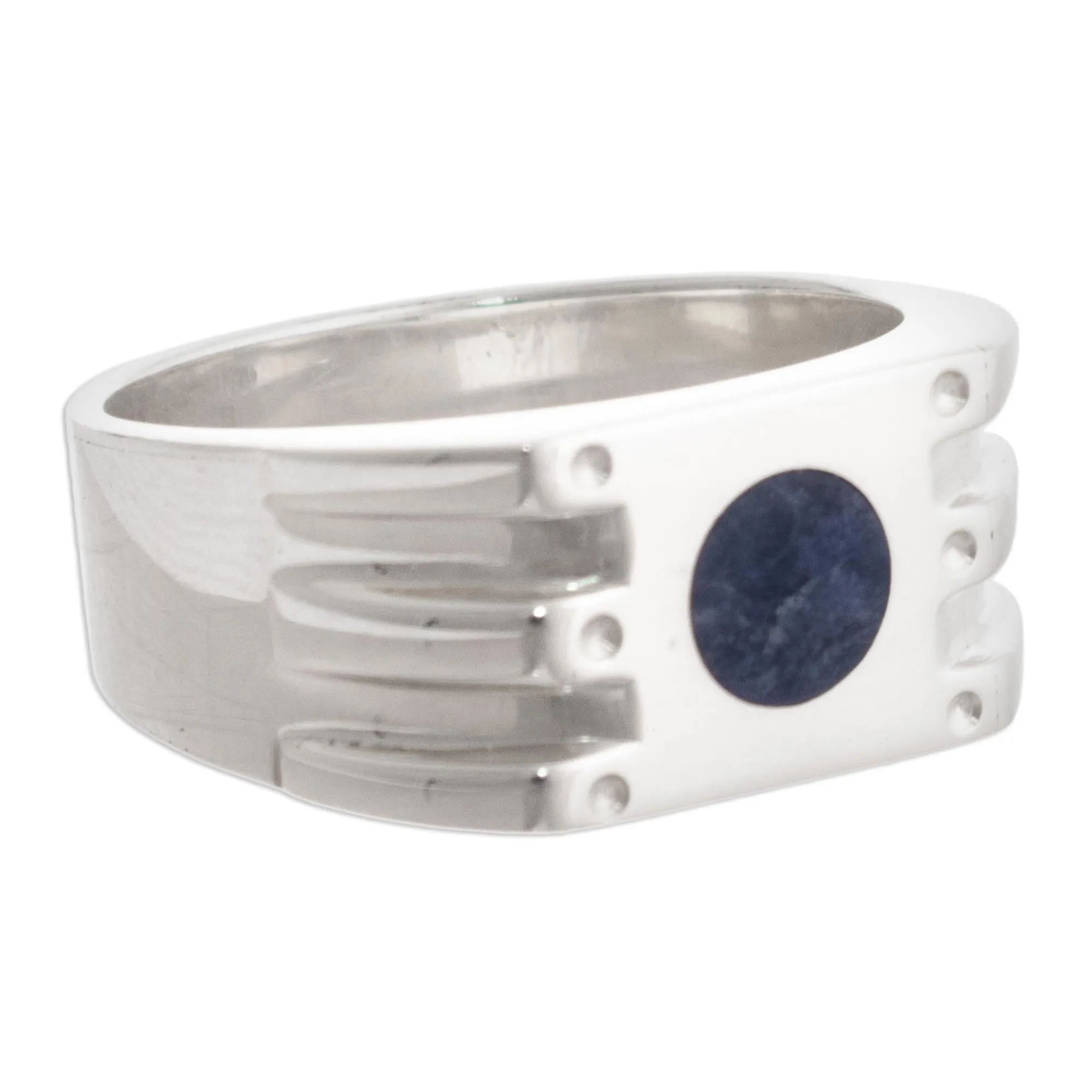 Men's Inlaid Sodalite Ring - Cutting Edge | NOVICA