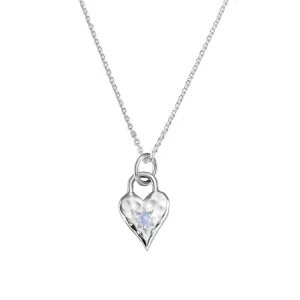 MOONSTONE LOVE HEART NECKLACE