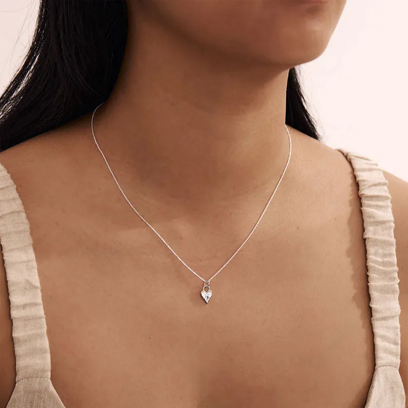 MOONSTONE LOVE HEART NECKLACE