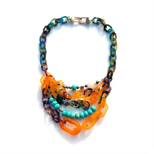 MPR x THE IMAGINARIUM: Orange   Turquoise Pastiche Necklace